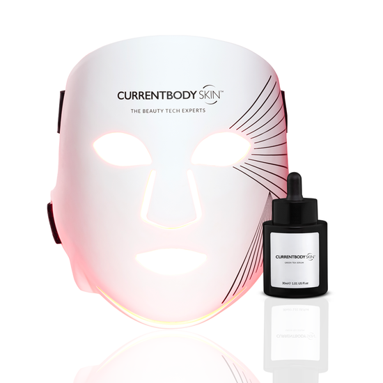 CurrentBody Skin LED Red Light Face Mask & Green Tea Serum