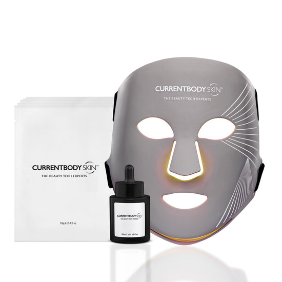 CurrentBody Skin LED Multi Light 光療面膜儀+5 片水凝膠面膜+綠茶精華組合