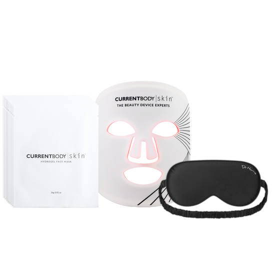 CurrentBody Skin LED 光療面膜儀 + 水凝膠面膜（10 片）+ Dr Harris 抗皺安睡眼罩