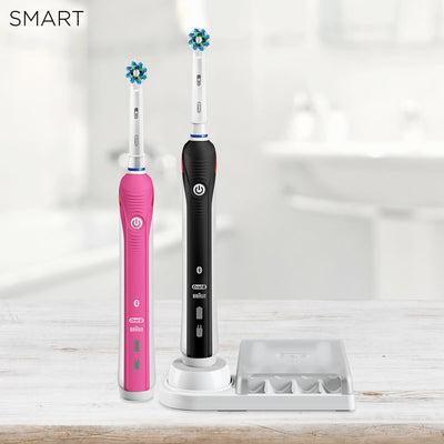 Oral-B Smart 4900 Pink & Black Electric Toothbrush Duo Pack