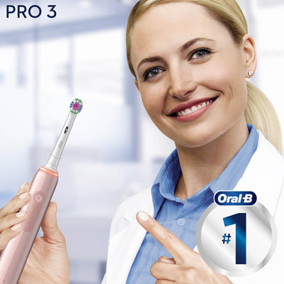 Oral-B Pro 3 3900 Electric Toothbrush Duo Pack - Black & Pink