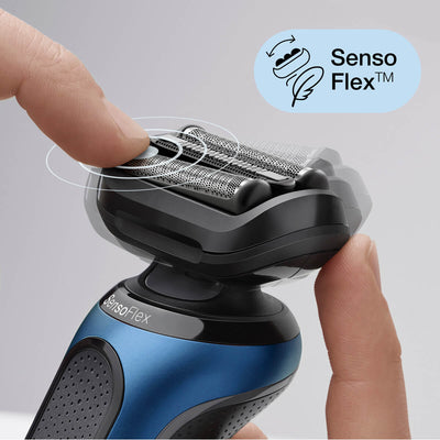 Braun Series 6 60-B1200s Electric Shaver for Men with Precision Trimmer - Blue