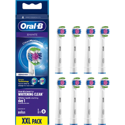 Oral-B 3D White Power Toothbrush Refill Heads (8 Pack)
