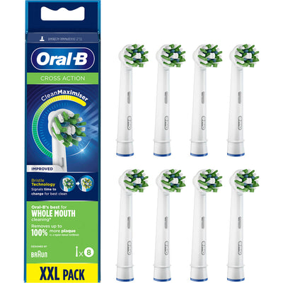 Oral-B Cross Action Power Toothbrush Refill Heads (8 Pack)